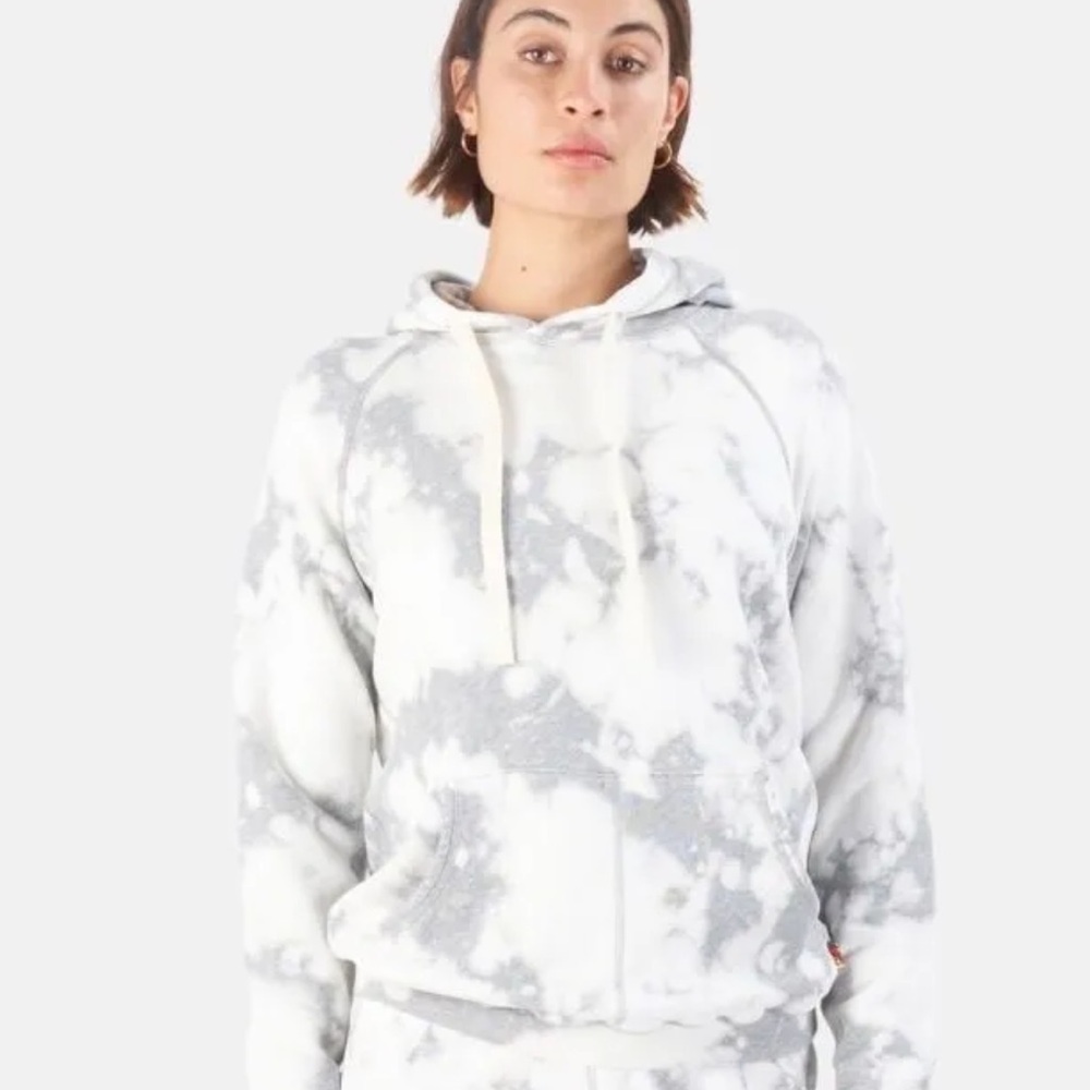 Freecity Cloudy Gray and White Hoodie
